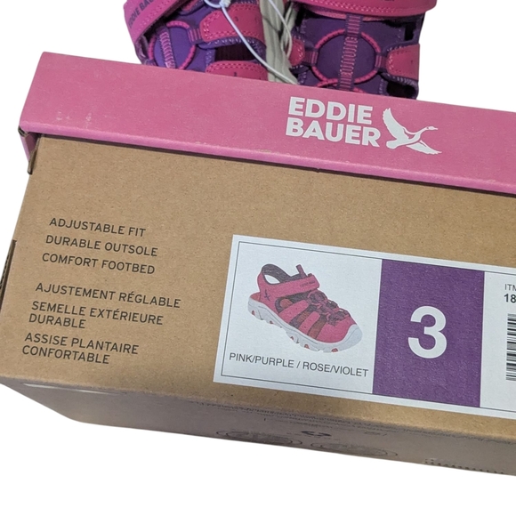 Eddie Bauer Kids Pink and Purple Sandals. Size 3. - Picture 4 of 6